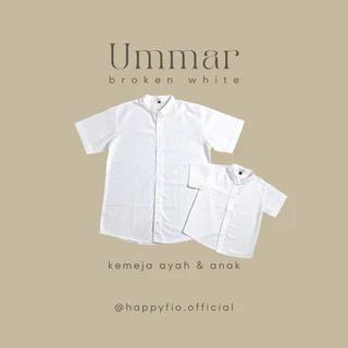 Kemeja Couple Ayah Anak Lengan Pendek Warna Broken White by Happyfio